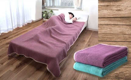 「ワッフル織ケット ダスティピンク」