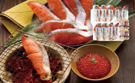 「紅鮭のヒマラヤ岩塩漬けといくら醤油漬け」（SE-670）