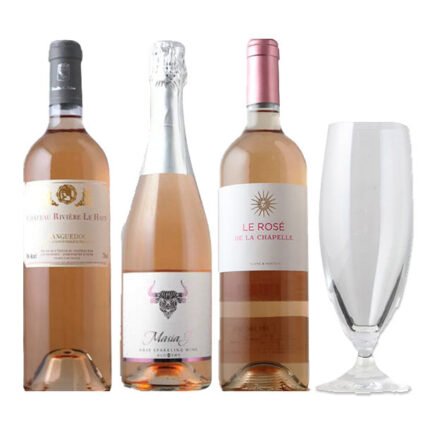 「春おすすめ！欧州ロゼワインセット（グラス1脚付き）」750ml