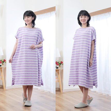 「湯上りパイルバスチュニック ラベンダー」